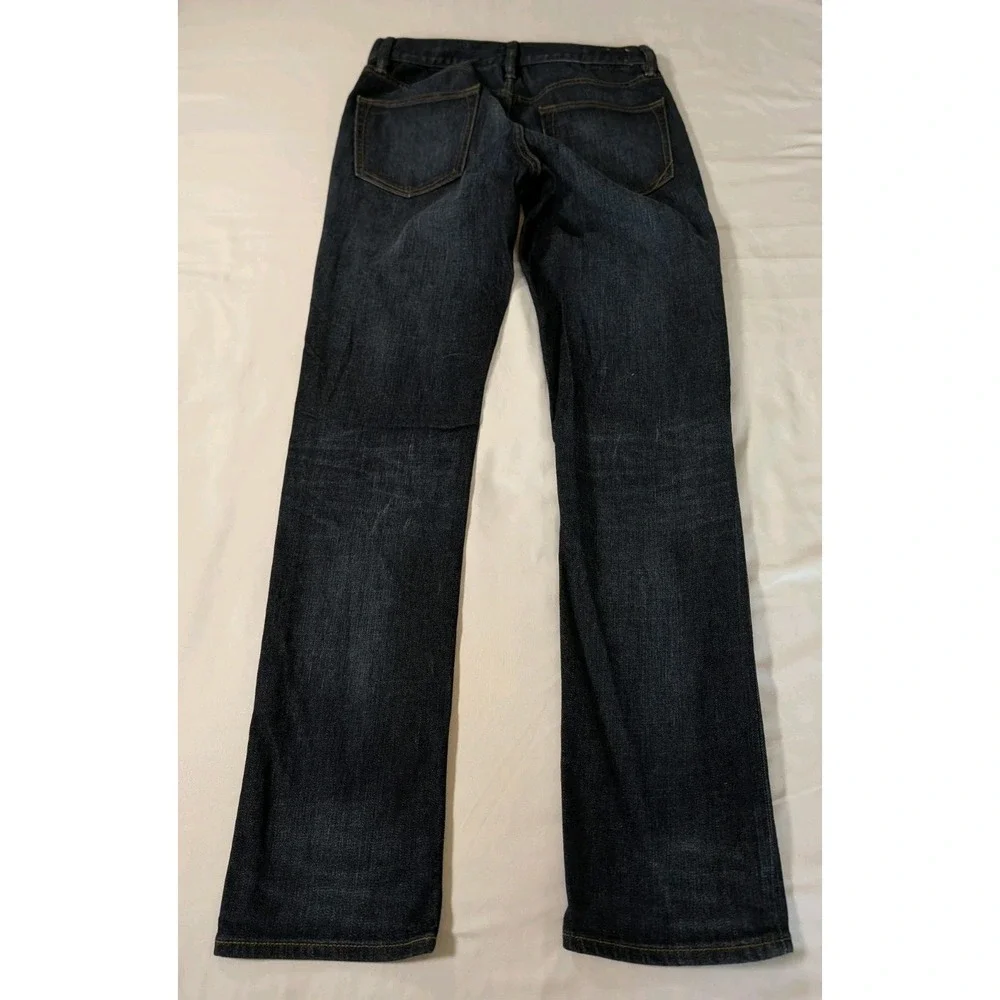 Banana Republic Men Slim Fit Jeans 30(32)x32 Dark Wash Stretch Denim 5-Pocket
